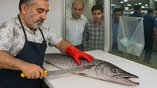 How to Remove Barracuda Fish Skin Using a Sharp Knife | Filleting Like a Pro