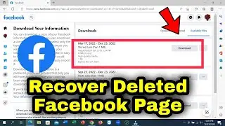 Как восстановить удаленные страницы и профили на Facebook