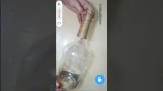 How to DIY glass bottle decor idea with jute rope & sea shells #craft #bestoutofwaste #artcrafthome