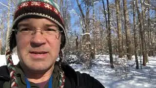 Disc golf in the snow - Burke lake