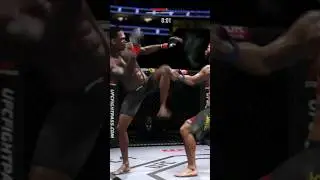 Ending the round with a round house kick | Adesanya 🔥🔥🔥 #gaming #ufc4  #easportsufc4