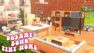 Dreamy Boho Tiny Home with The Sims 4 Dream Home Decorator! | Speed Build