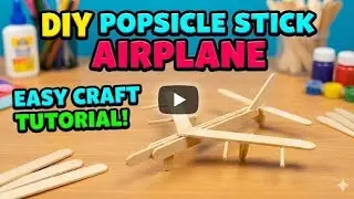 How to Make Airplane with Popsicle Sticks✈️ | Easy DIY Craft😱