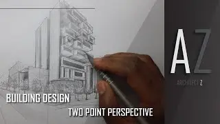 perspective Drawing/Two Point Perspective/Architectural Drawing/building design