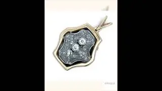 Diamond Filigree Platinum and 14K Yellow Gold Pendant/Brooch