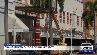 Fort Myers businesses relieved as crane moved from parking space