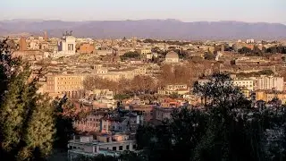 Best place to see the sunset in Rome, Italy 💛 #romeitaly #italytravelguide #sunset