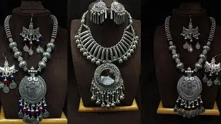 Latest Navratri Special Oxidised Necklace design Collection 4||Navratri Festival silver jewellery