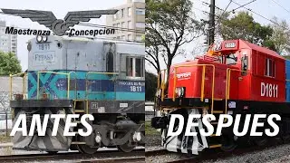 Nuevo frente de locomotora D-1811 de Fepasa