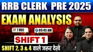 IBPS RRB Clerk Prelims Exam Analysis 2025 Shift 1 | RRB Clerk Paper Review | RRB Clerk Analysis 2025