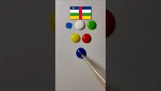 Central African Republic 🇨🇫 Flag Color Mixing #satisfying #shorts #art #waterdrop