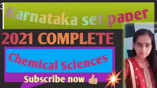 Master the KSET Chemical Sciences Paper: Ultimate Guide KARNATAKA SET 2023