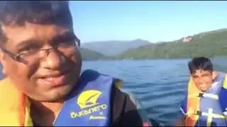 Kayaking on the volcano lake, Lago cr&aacute;ter Santa Mar&iacute;a del Oro, Nayarit, Mexico.