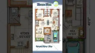 Compact & Modern 30x40 House | 2BHK + Pooja + Car Parking & Porch #houseplan #floorplan #housedesign