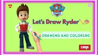 How to Draw Ryder from PAW Patrol 🚨 Easy Step-by-Step Drawing Tutorial for Kids! �✏️