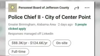 Job posting for police chief in Center Point