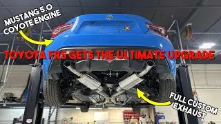 Toyota FRS Gets Mustang Coyote V8 Swap w/FULL CUSTOM EXHAUST