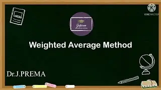 Cost accounting # weighted average method # in Tamil # By Dr.J.Prema