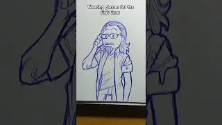 Wearing glasses for the first time: #art #drawing #sketch #fyp  #relatable #funny