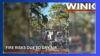 Southwest Florida faces increased brush fire risk as dry air persists