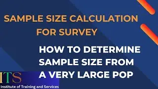 How to Calculate Sample Size For Large Population I Sample Size Determination #samplesize