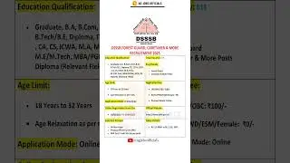 DSSSB Forest Guard, Caretaker & More Recruitment 2025 - AG Jobs Officials #dsssb #dsssbrecruitment