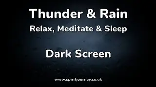 Thunder & Rain For Sleep Dark Screen