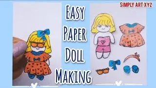 How to make PAPER DOLL SET 🎎 || Paper Doll Tutorial #art #paperdolls #paperdoll #papercraft #viral
