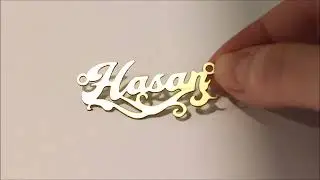 Name necklace cutting process with NRT Fiber Laser Machine