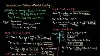 Problems on voltage divider biasing using BJT || EC Academy