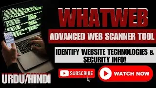 Certified Ethical Hacking/ WhatWeb Next Generation Web Scanner Identify technology  Tool /#subscribe