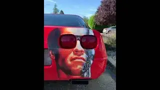 Terminator movie poster install in car | Tik tok video| #short | gif video | meme