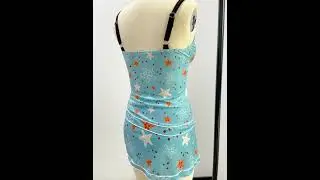 Custom Personalized Women's Drawstring Skirt Tankini Set