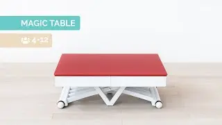 Crystal magic table LG LESMO - Coffee table that can be easily transformed to seat 12 people (2020)