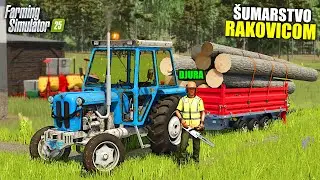 MOŽE LI RAKOVICA POVUĆI PRIKOLICU DRVA ?! Farming Prezivljavanje EP10 w/Djura