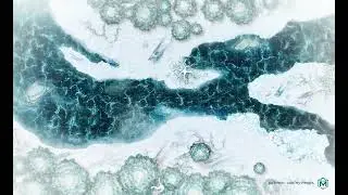 Animated Winter Battlemap WITH MUSIC | The Shivering Banks