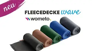 Fleecedecke Wave von wometo mit Wellenrand, Kuscheldecke, Decke