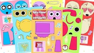 🌈NEW SPRUNKI OC ASMR Sticker Book Decorating #sticker #paperdiy