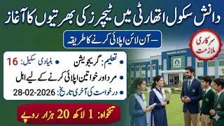 Danish School Jobs 2026 Apply Online | Teaching Jobs in Pakistan 2026 | How to National Job Portal