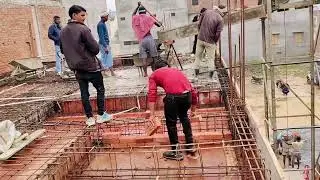 Slab casting of a Residential Building | Civil Engineering Slab Supervision