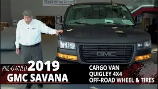USED 2019 GMC Custom Savana Cargo Van | Quigley 4x4 | Off-Road Wheels | White Bear Lake Superstore