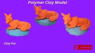 How to sculpt Fox 🦊 with Polymer CLAY: Clay Fox: Clay Modelling: Clay Tutorial
