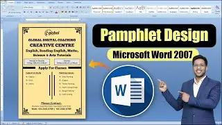 Pamphlet Design Tutorial in MS Word Hindi Tutorial || Word 2007 Printable Pamphlet Design Tutorial