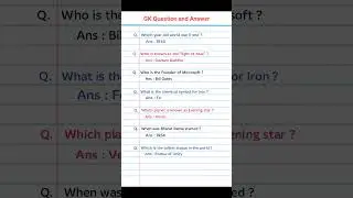 GK questions and answers #gkquestion #generalknowledge #billgates #microsoft #statueofunity#worldwar