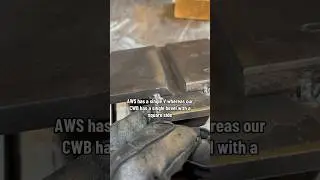 Canada vs USA Structural Weld Test. #weldingschool #stickweld #welding #cwb #aws #structuralwelder