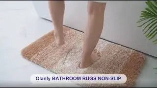 OLANLY Ultra Soft Bathroom Rug &ndash; Super Absorbent, Non-Slip Mat for Cozy & Safe Bathroom Experience!
