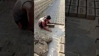Manually manufactured bricks #buildingmaterial #constructionchannel #shortvideo