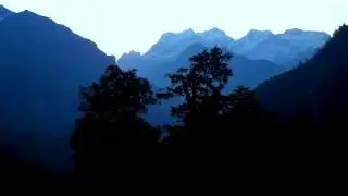 Himalaya sunrise in Nepal, Manaslu peak (8156 m) /HD
