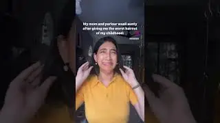 Lambe baal se seedha katora cut🥲 kis kis ke saath hua hai aisa? #haircut #childhood #mom #funny