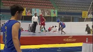 School games sgfi undar19 Dev blue side🔵 Jharkhand wushu fight 💙 💪 🥊